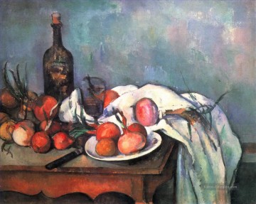  rote Kunst - Stillleben mit roten Zwiebeln Paul Cezanne